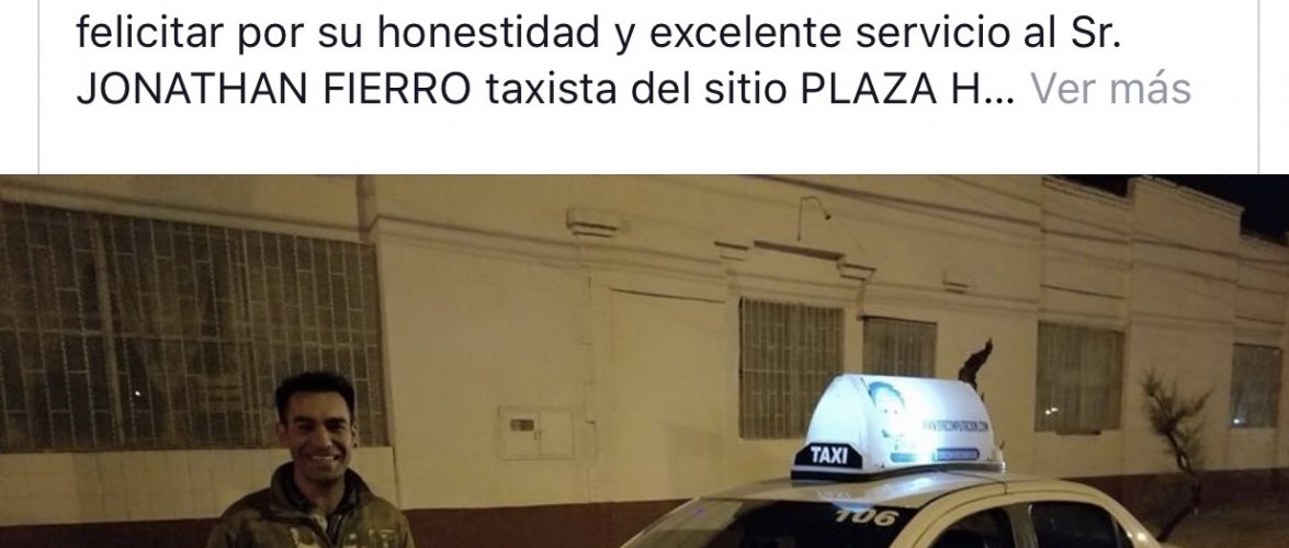 Devuelve Taxista celular olvidado. Sitio Hollywood