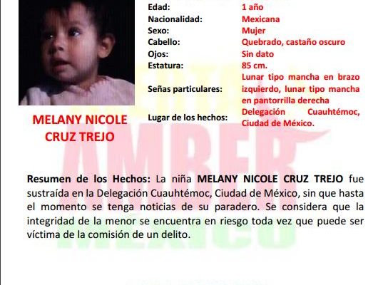Fiscalía de la Mujer colabora con búsqueda de niña sustraída en la Ciudad de México