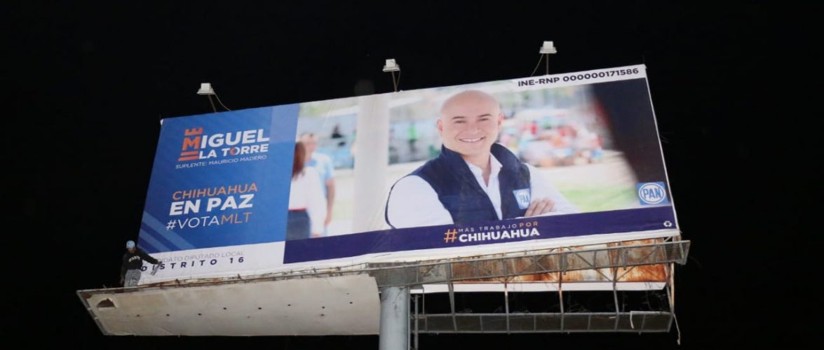 Chihuahua | Arranca campaña por el distrito XVI Miguel La Torre de forma simbólica con inauguración de espectacular