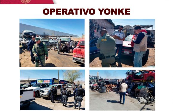 Juarez | Inspeccionan Yonkes y talleres mecánicos en busca de autopartes robadas