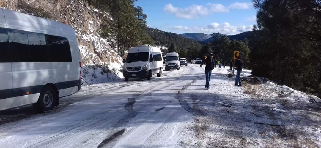 Reportan caida de nieve en 12 municipios del estado