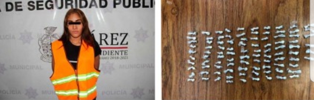 Arrestan en Juárez a mujer con 100 dosis de heroína
