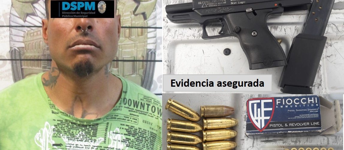 Lo detienen con arma y cartuchos en Nuevo Delicias