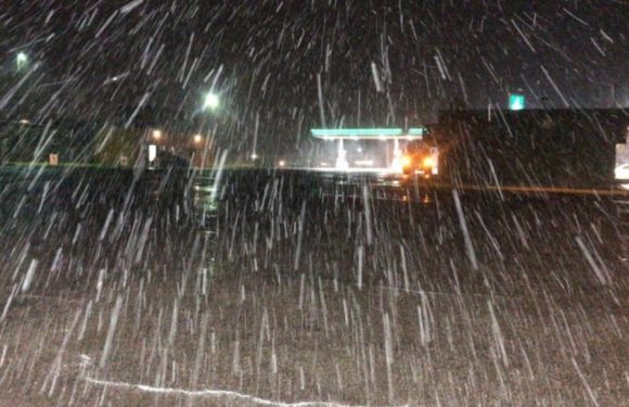 Cuahutemoc |Se registra nieve en rúa a La Junta