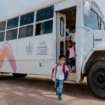 Benefician con camión escolar a 110 niños de primaria y jardín de niños de Sierra Azul